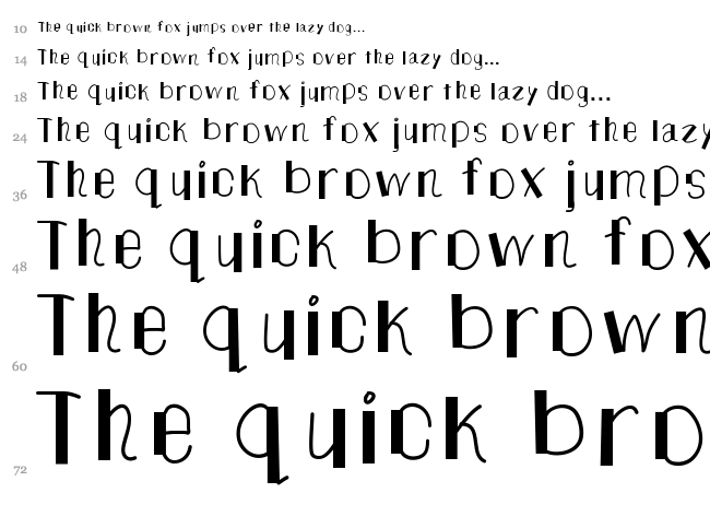 The Unknown Side font waterfall